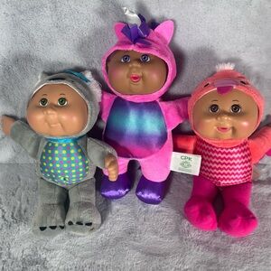 Cabbage Patch Kids Animal Costume Plush Dolls Lot Unicorn Koala Flamingo